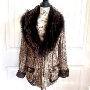 Gabby & Eden Fur Sweater Jacket